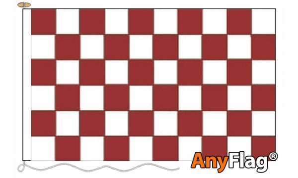 Maroon and White Check Custom Printed AnyFlag®